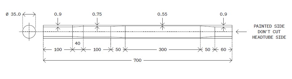 DEDACCIAI TOP/DOWN TUBE DR-01 35.0*700 DUAL-USE