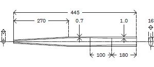 DEDACCIAI CHAIN STAY DR-01 24.0*1.0/.7 OVAL